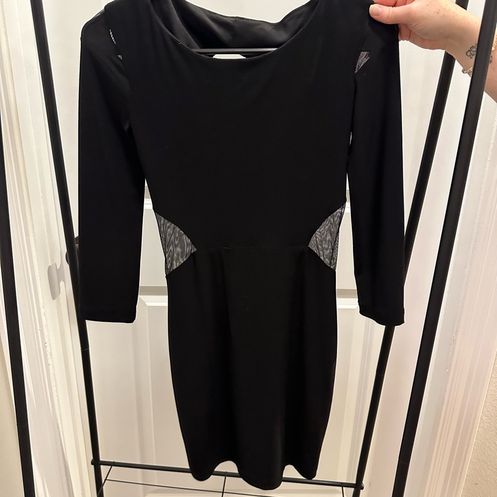 B Darlin Elegant Black Long Sleeve Dress
